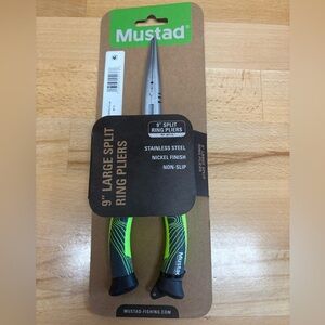 9” Large Split Ring Pliers. Stainless Steel. Non-Slip, Mustad.